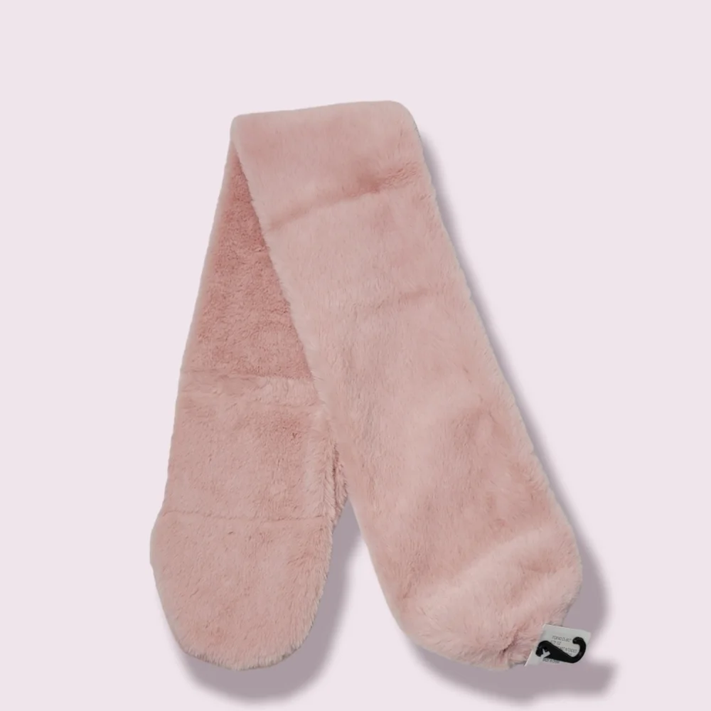 Fabulous Oblong Faux Fur Blush Collar Scarf OS